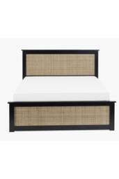 Julian Bowen Padstow Rattan Effect Ottoman Storage Bed in Black - Size: King - thumbnail 5
