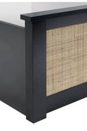 Julian Bowen Padstow Rattan Effect Ottoman Storage Bed in Black - Size: King - thumbnail 7