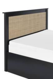 Julian Bowen Padstow Rattan Effect Ottoman Storage Bed in Black - Size: King - thumbnail 8