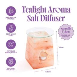 Myga Himalayan Salt Tealight Holder - Aroma Diffuser in Orange - thumbnail 5