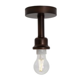 Happy Homewares Contemporary Designer Short Semi Flush Ceiling Rose Light Fitting in Bronze - thumbnail 2