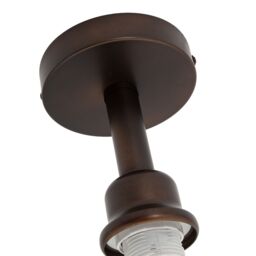 Happy Homewares Contemporary Designer Short Semi Flush Ceiling Rose Light Fitting in Bronze - thumbnail 4