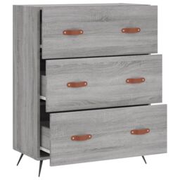 Berkfield Home Chest of Drawers Grey Sonoma 69.5x34x90 cm Engineered Wood - thumbnail 6