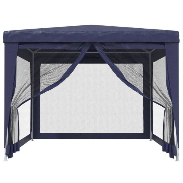 Berkfield Home Party Tent with 4 Mesh Sidewalls Blue 3x4 m HDPE - image 1
