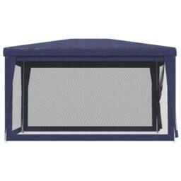 Berkfield Home Party Tent with 4 Mesh Sidewalls Blue 3x4 m HDPE - thumbnail 4