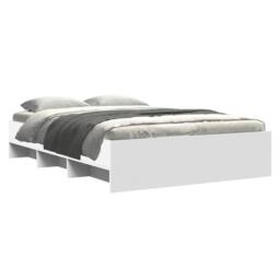Berkfield Home Bed Frame Frame White 120x190 cm Small Double Wood - thumbnail 3