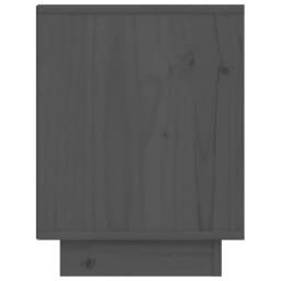 Berkfield Home Elegant Bedside Cabinet Grey 40x30x40 cm Solid Wood Pine - Size: 40 x 30 x 40 cm - thumbnail 5