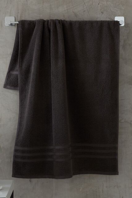 Catherine Lansfield 'Zero Twist' Cotton Bath Sheet Pair in Grey - image 1