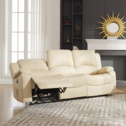 Artemis Home Glendale 3 Seat Electric Reclining Sofa in Cream - thumbnail 2