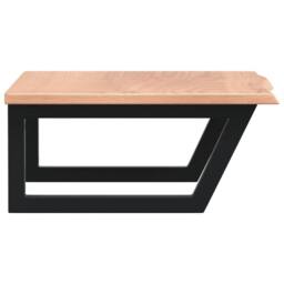 Berkfield Home Elegant Basin Shelf Wall Mounted Steel & Solid Wood Oak in Brown - thumbnail 5