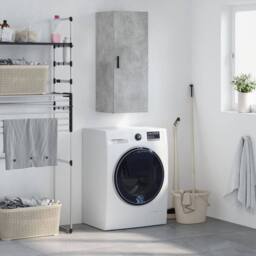 Berkfield Home Wall Mounted Cabinet Concrete Grey 34.5x34x90 cm - thumbnail 2
