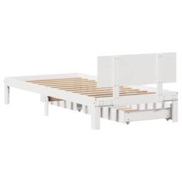 Berkfield Home Bed Frame with Drawers without Mattress White 100x200 cm - thumbnail 6