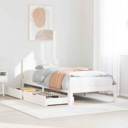 Berkfield Home Bed Frame with Drawers without Mattress White 100x200 cm - thumbnail 2