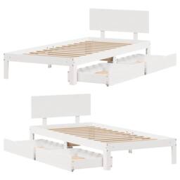 Berkfield Home Bed Frame with Drawers without Mattress White 100x200 cm - thumbnail 9