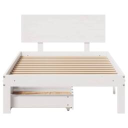 Berkfield Home Bed Frame with Drawers without Mattress White 100x200 cm - thumbnail 4
