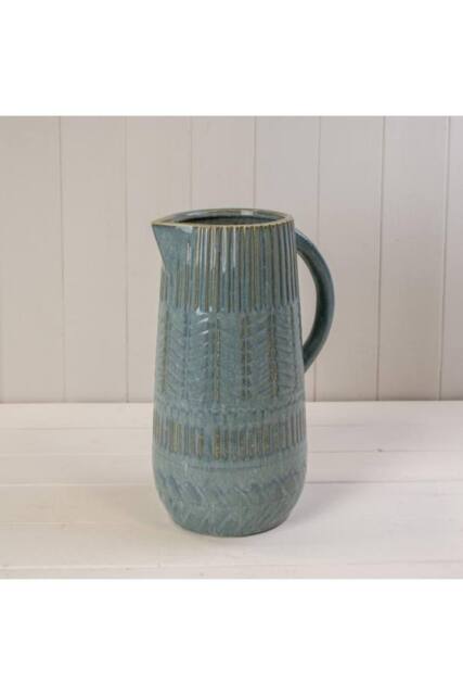KDMD Ceramic Rustic Blue Vase 32cm - image 1