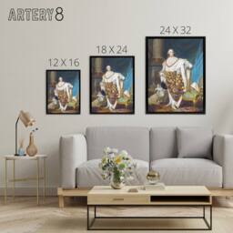"Artery8 Duplessis King Louis XVI Royal Portrait Framed Canvas Wall Art Print - Size: W12"" x H16""" - thumbnail 4