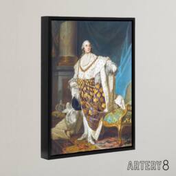 "Artery8 Duplessis King Louis XVI Royal Portrait Framed Canvas Wall Art Print - Size: W12"" x H16""" - thumbnail 2