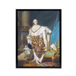 "Artery8 Duplessis King Louis XVI Royal Portrait Framed Canvas Wall Art Print - Size: W12"" x H16""" - thumbnail 1