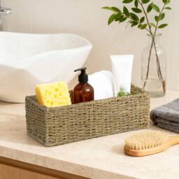 EONLION Space-save Wicker Storage Basket in Brown - Size: 500mm - thumbnail 3