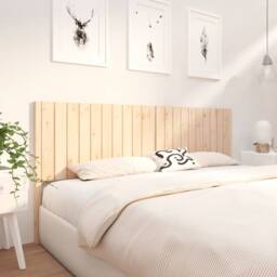 Berkfield Home Beautiful Bed Headboard 205.5x4x100 cm Solid Wood Pine in Natural - thumbnail 4