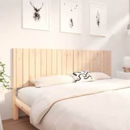 Berkfield Home Beautiful Bed Headboard 205.5x4x100 cm Solid Wood Pine in Natural - thumbnail 2
