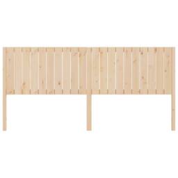 Berkfield Home Beautiful Bed Headboard 205.5x4x100 cm Solid Wood Pine in Natural - thumbnail 1