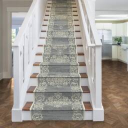 runrug Stair Runner Carpet for Staircases - Soft & Comfy, 9mm - 'Bayeux' in Grey - Size: 70 cm x 480 cm - thumbnail 3