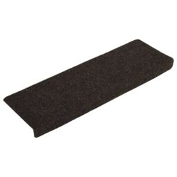 Berkfield Home Stair Mats 15 pcs Needle Punch 65x21x4 cm Dark Brown - Size: Medium - thumbnail 2