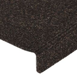 Berkfield Home Stair Mats 15 pcs Needle Punch 65x21x4 cm Dark Brown - Size: Medium - thumbnail 5
