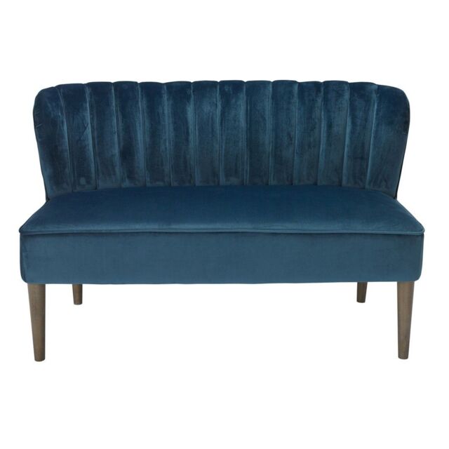 Lemon Pavilion Furniture Bella 2 Seater Sofa - Crushed Velvet - L68 x W130 x H79.5 cm - Blue - Size: 1 Pack - image 1