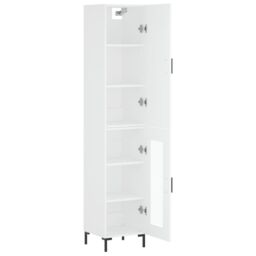 Berkfield Home Highboard White 34.5x34x180 cm Engineered Wood - thumbnail 4