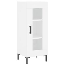 Berkfield Home Highboard White 34.5x34x180 cm Engineered Wood - thumbnail 5