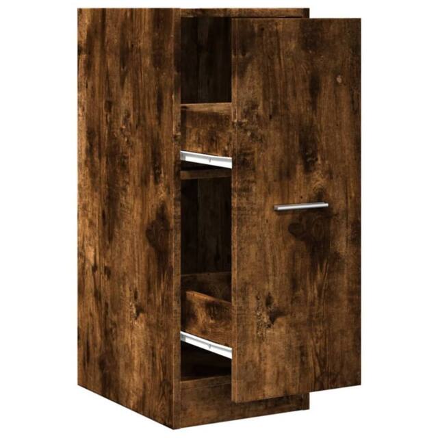 Berkfield Home Apothecary Cabinet Smoked Oak 30x41x77.5 cm Engineered Wood in Brown - image 1