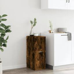 Berkfield Home Apothecary Cabinet Smoked Oak 30x41x77.5 cm Engineered Wood in Brown - thumbnail 4