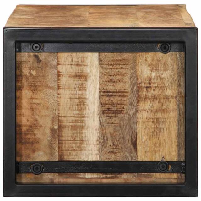 Berkfield Home TV Cabinet 80x30x25 cm Solid Rough Wood Mango in Brown - Size: 80 x 30 x 25 cm - image 1