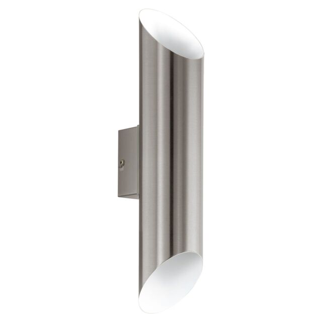 Loops IP44 Outdoor Wall Light Stainless Steel & White 3.7W Built in LED Lamp - image 1