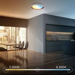 BRILONER Grey LED Ceiling Light Colour Changing Starry Sky Dimmable Remote 43cm - thumbnail 4