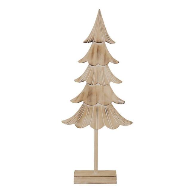 Lemon Pavilion Furniture and Decor Large Rustic Fir Christmas Tree on Stand - Wood - L6xW22xH41 cm Brown - image 1