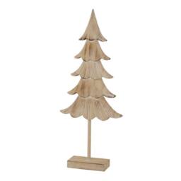 Lemon Pavilion Furniture and Decor Large Rustic Fir Christmas Tree on Stand - Wood - L6xW22xH41 cm Brown - thumbnail 2