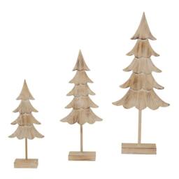Lemon Pavilion Furniture and Decor Large Rustic Fir Christmas Tree on Stand - Wood - L6xW22xH41 cm Brown - thumbnail 3