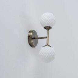 Pagazzi Lior 2-Light Antique Brass Wall Light in Gold - thumbnail 3