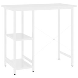 Berkfield Home Computer Desk White 80x40x72 cm MDF & Metal - Size: 80 x 40 x 72 cm - thumbnail 5