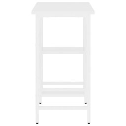 Berkfield Home Computer Desk White 80x40x72 cm MDF & Metal - Size: 80 x 40 x 72 cm - thumbnail 4
