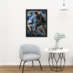 "Artery8 Wall Art Print Lovis Corinth Cain Abel Biblical Painting Large Framed Wall Décor Art in Black - Size: W18"" x H24""" - thumbnail 2