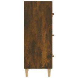 Berkfield Home Sideboard Smoked Oak 70x34x90 cm Engineered Wood in Brown - Size: 70 x 34 x 90 cm - thumbnail 4