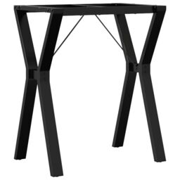 Berkfield Home Dining Table Legs Y-Frame 60x40x73 cm Steel in Black - Size: 60 x 40 x 73 cm - thumbnail 2