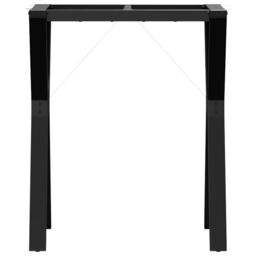 Berkfield Home Dining Table Legs Y-Frame 60x40x73 cm Steel in Black - Size: 60 x 40 x 73 cm - thumbnail 4