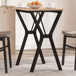 Berkfield Home Dining Table Legs Y-Frame 60x40x73 cm Steel in Black - Size: 60 x 40 x 73 cm - thumbnail 3