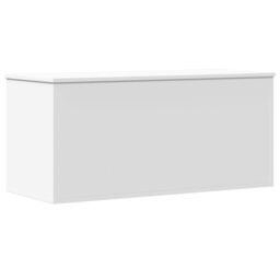Berkfield Home Storage Box White 100x42x46 cm Engineered Wood - Size: 100 x 42 x 46 cm - thumbnail 6